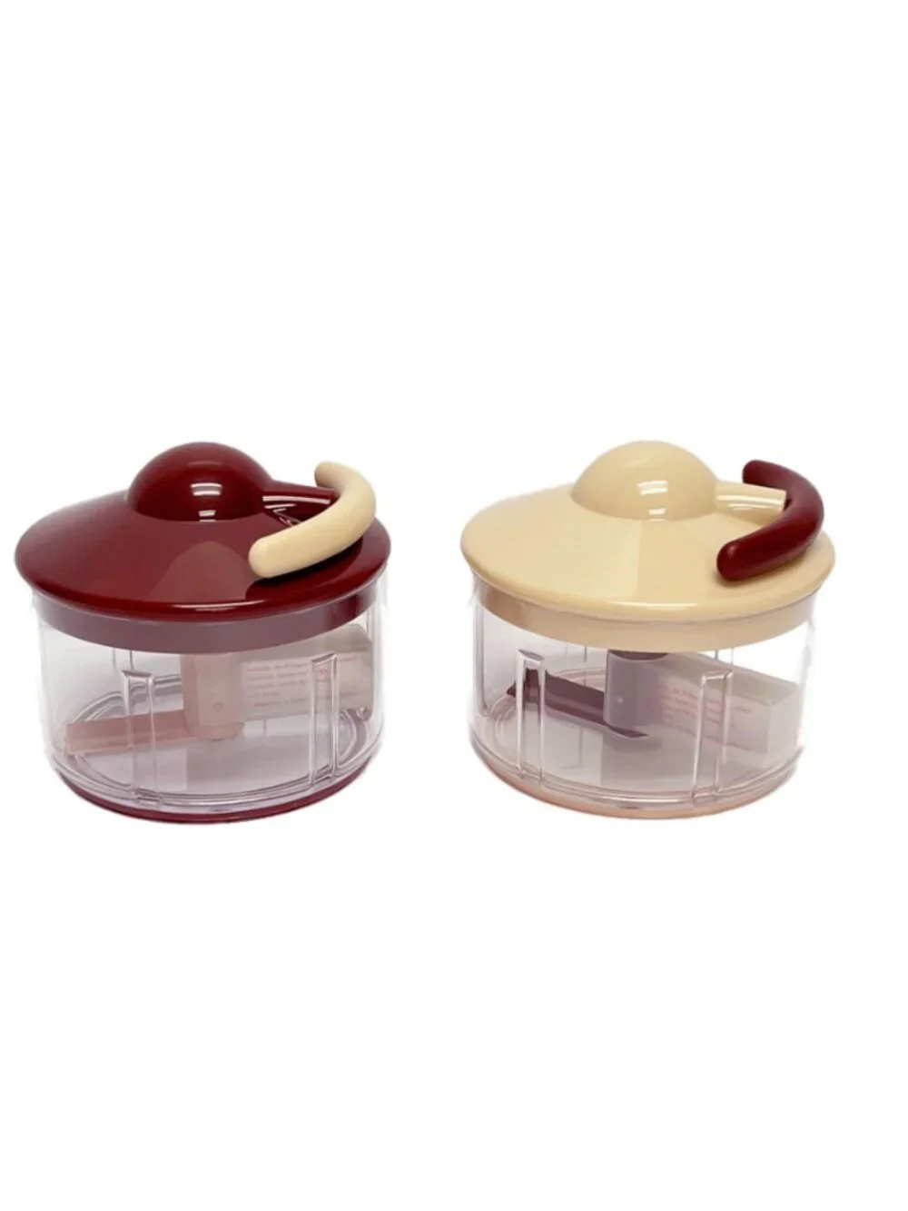 Kuhn Rikon 2-Cup Pull Chops Set of 2 with Gift Boxes BRICK/SAND K48049 NEW